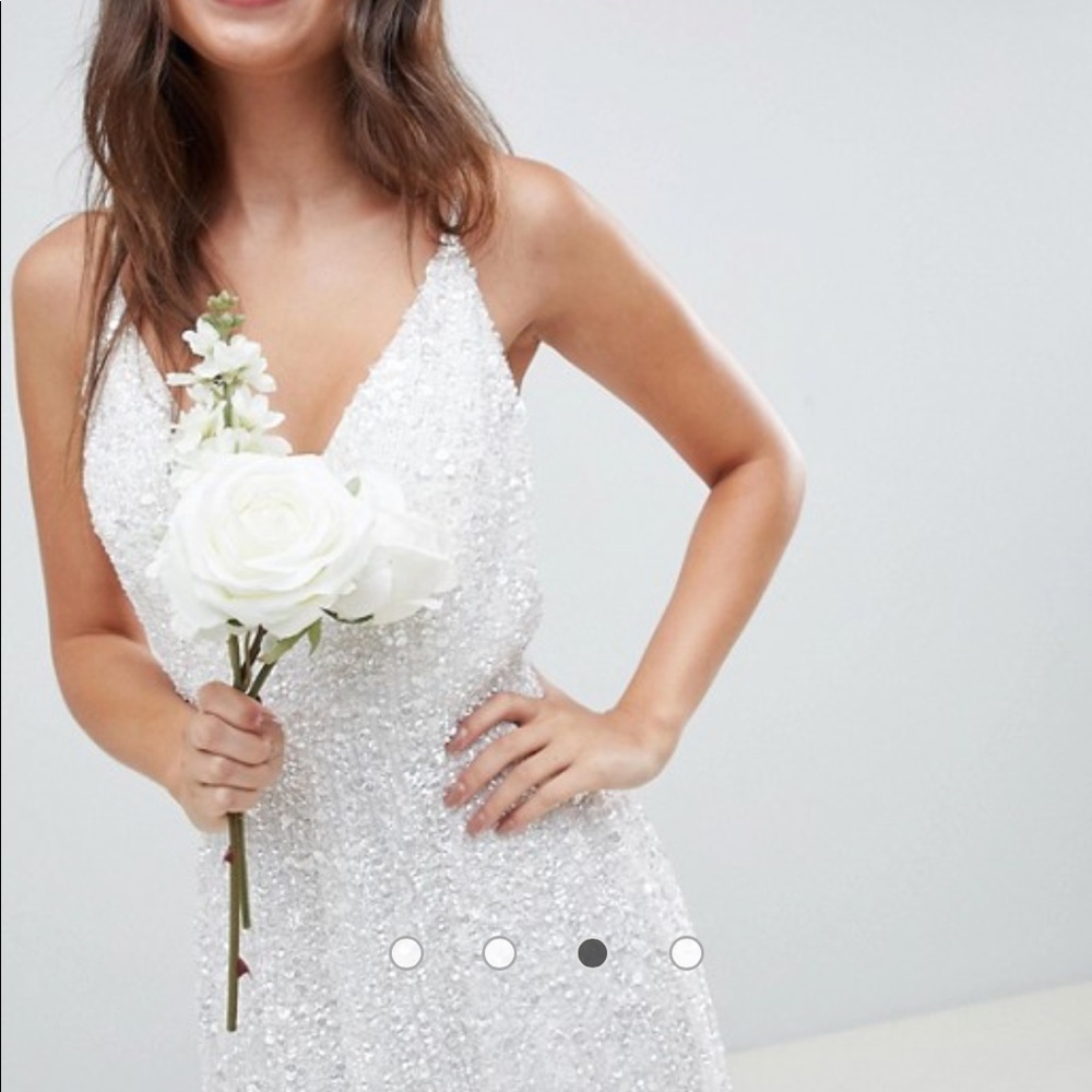 ASOS sequin cami wedding dress
